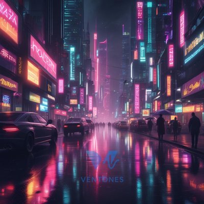 Neon Rainfall Avenue