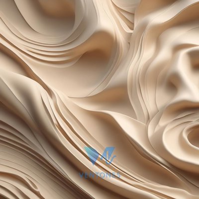 Flowing Cream Silk Abstract 3D Waves Mobile Wallpaper