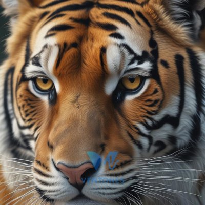 Majestic Tiger Portrait with Golden Eyes Mobile Wallpaper