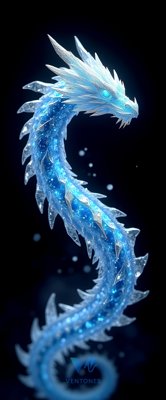 Ice Phoenix Dragon Blue Fantasy Creature Mobile Wallpaper