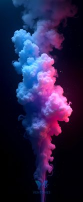 Cosmic Blue Pink Smoke Cloud Explosion Mobile Wallpaper