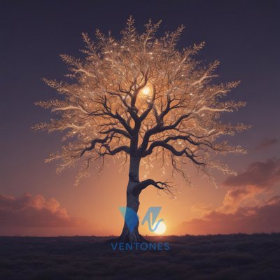 Enchanted Sunset Tree - Serene Nature Wallpaper