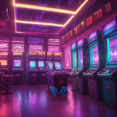 Neon Arcade Gaming Room Cyberpunk Retro Pink Purple Aesthetic
