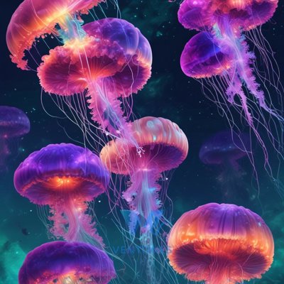 Vibrant Jellyfish Drift: A Mesmerizing Underwater Wonderland