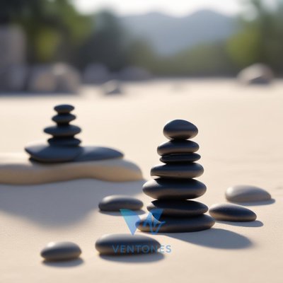 Zen Stone Balance Beach Meditation Minimalist Mobile Wallpaper