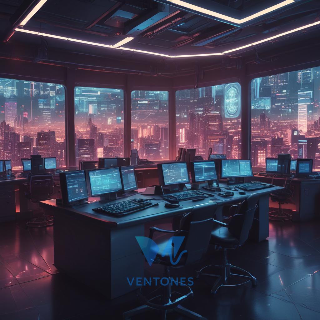 Cyberpunk Surveillance Hub - AI Generated Wallpaper