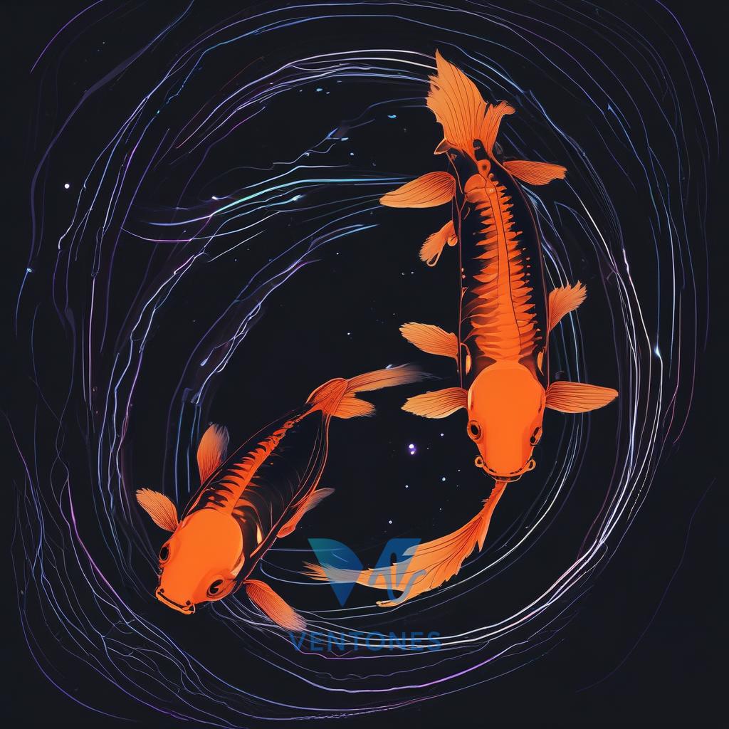 Neon Koi Flow - AI Generated Wallpaper