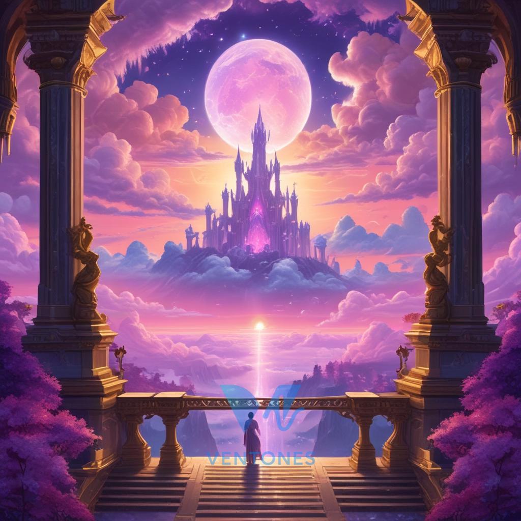 Celestial Moon Palace - AI Generated Wallpaper