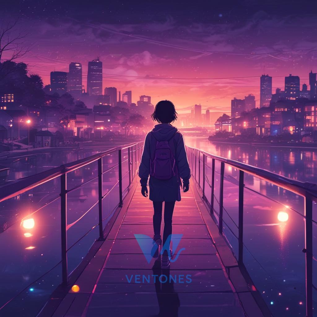 Anime City Twilight Walk – Neon Reflection 4K - AI Generated Wallpaper