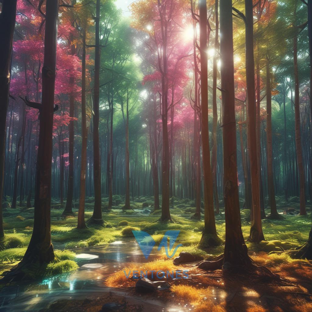 Enchanting Forest Glow: Mystical Nature Wallpaper - AI Generated Wallpaper