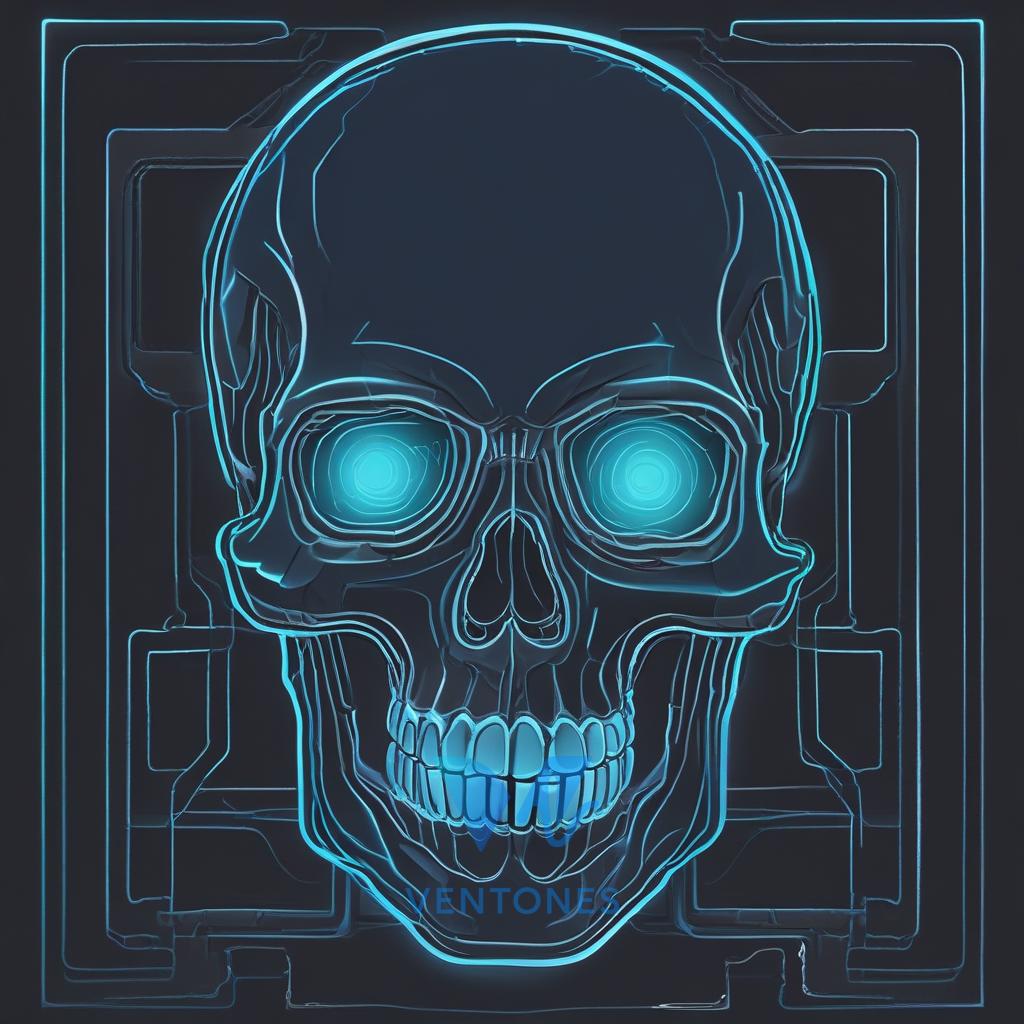 Neon Cyber Skull AMOLED Glow - AI Generated Wallpaper